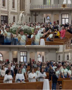 Imagem de Nossa Senhora de Fátima é conduzida à Catedral de Cruz Alta