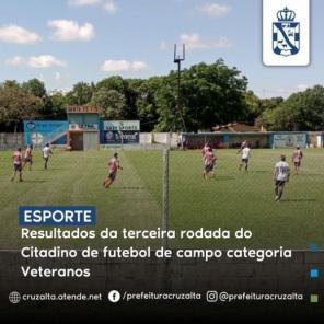 Jogos equilibrados e goleada marcam a 3ª rodada do Citadino Veteranos