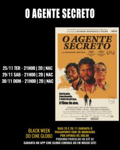 DOMINGO: Confira a programação de filmes  no Cine Globo de Cruz Alta