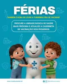Secretaria de Saúde reforça vacinação infantil nas férias