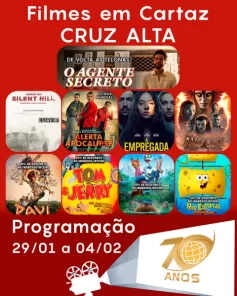 DOMINGO: Confira a programação de filmes  no Cine Globo de Cruz Alta