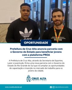 Cruz Alta firma parceria com o Estado para levar Plataforma PROA a jovens