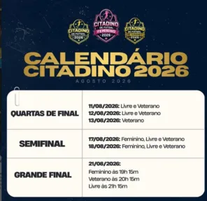CITADINO DE FUTSAL 2026> Definidas as datas das fases decisivas da competição