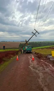Temporal deixa 20 mil consumidores sem energia e afeta Cruz Alta e região