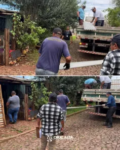 TEMPORAIS> Prefeitura de Cruz Alta distribui 400 telhas a famílias atingidas 
