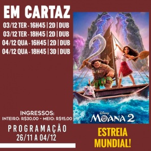 DOMINGO: Confira a programação de filmes  no Cine Globo de Cruz Alta