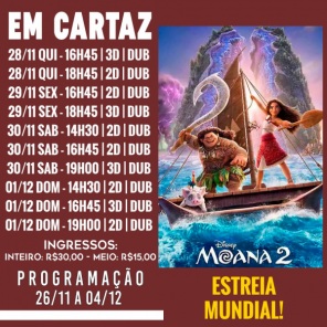 DOMINGO: Confira a programação de filmes  no Cine Globo de Cruz Alta