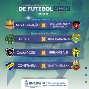 Hoje tem mais uma rodada do Campeonato Citadino de futebol de campo