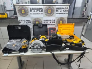 Brigada Militar recupera ferramentas furtadas de loja em Cruz Alta