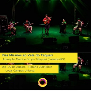 AGOSTO> Cruz Alta Recebe Atrações Culturais Gratuitas do Nossa Arte Circula RS