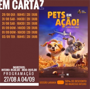 DOMINGO: Confira a programação de filmes  no Cine Globo de Cruz Alta