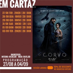 DOMINGO: Confira a programação de filmes  no Cine Globo de Cruz Alta