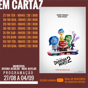 DOMINGO: Confira a programação de filmes  no Cine Globo de Cruz Alta