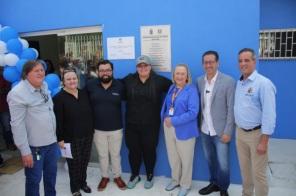 HOJE> Secretária Estadual da Saúde, Arita Bergmann inaugura a ESF Vida Nova 