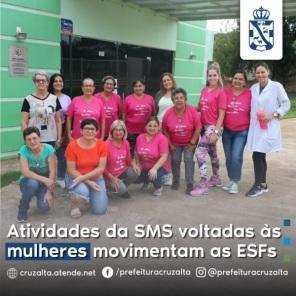Mês de Março, mês dedicado às mulheres, encerra com atividades nos ESFs
