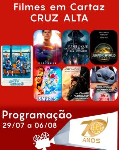 CINEMA: Confira os filmes em Cartaz neste sábado em Cruz Alta