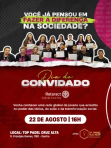 Rotaract Cruz Alta promove Dia do Convidado em agosto