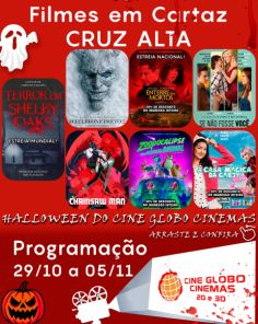 Cine Globo promove programação especial de Halloween com brindes e descontos